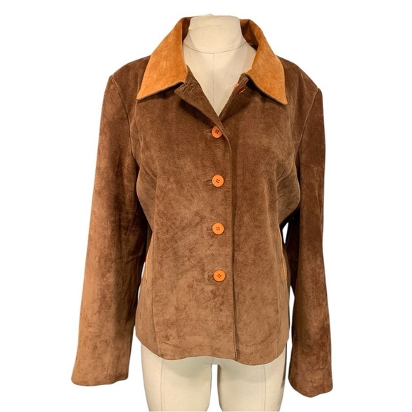 Vintage Barebac Suede Leather Jacket Size Large - Picture 1 of 10